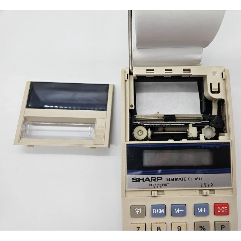 Vintage Sharp EL-1611 C Hand Held‎ Print Display Calculator 10-Digit Printer